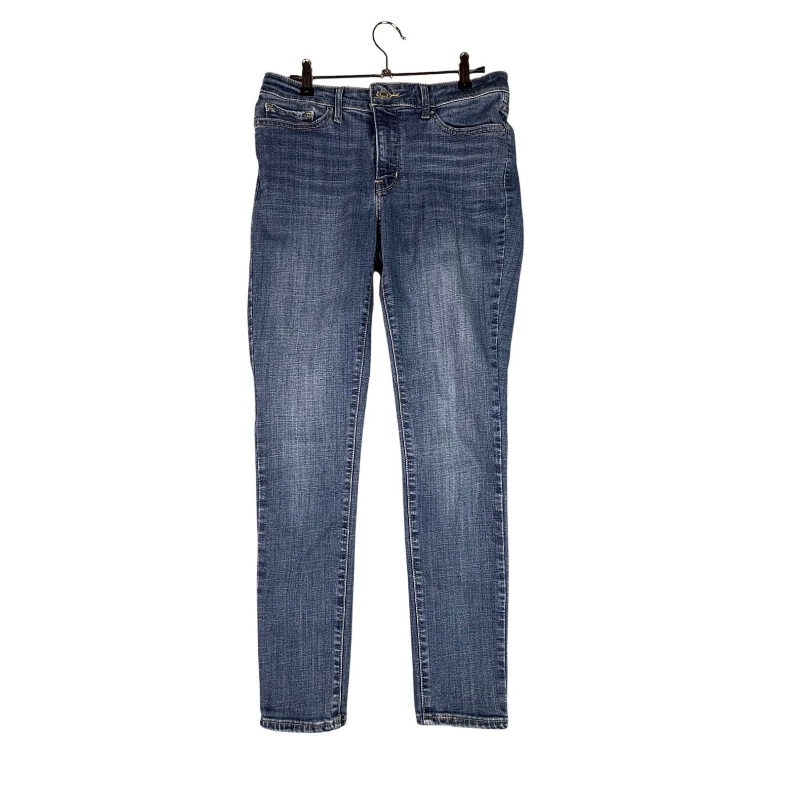 Levis 711 Skinny Jeans Womens 29 Medium Wash Blue Mid Rise Denim Pants